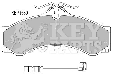 KEY PARTS Комплект тормозных колодок, дисковый тормоз KBP1589